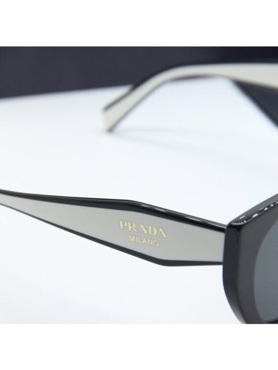 Prada PR14WS 09Q5S0 Cat Eye Sunglasses – Black Talc\\Grey main image 7
